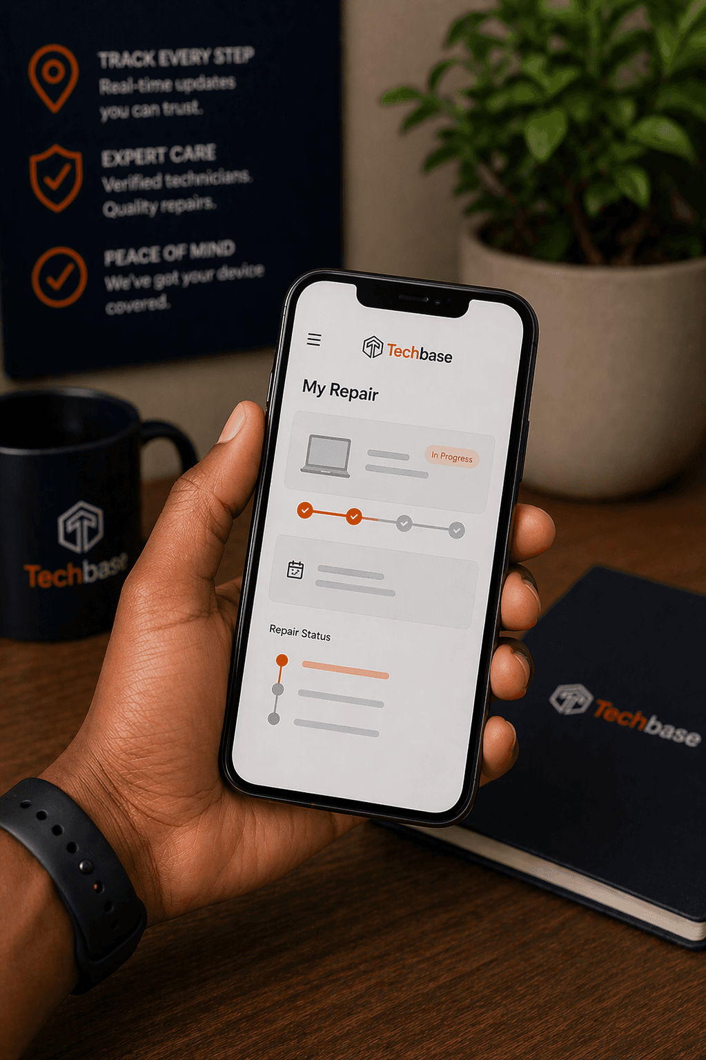 Track your repair every step